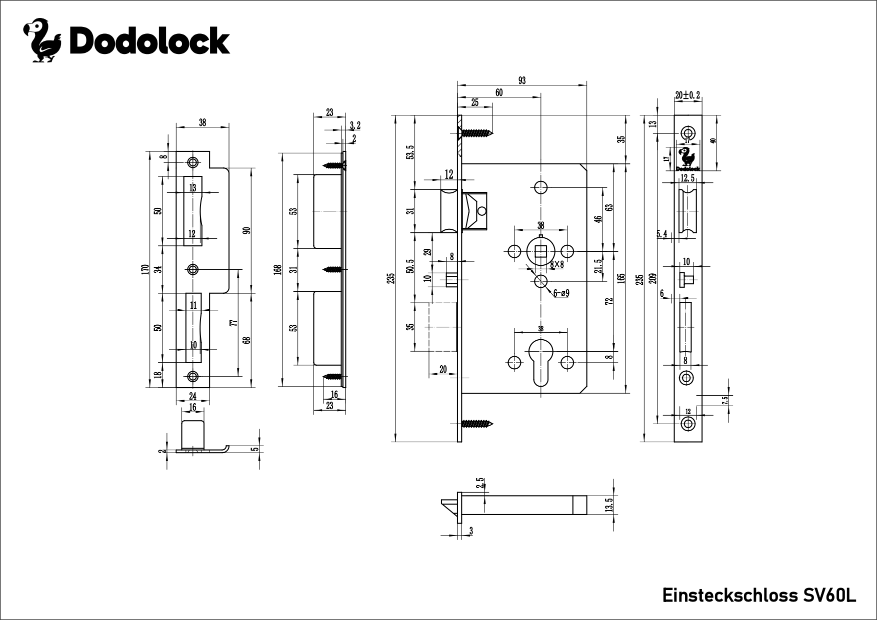 Einsteckschloss, selbstverriegelnd – Bild 4
